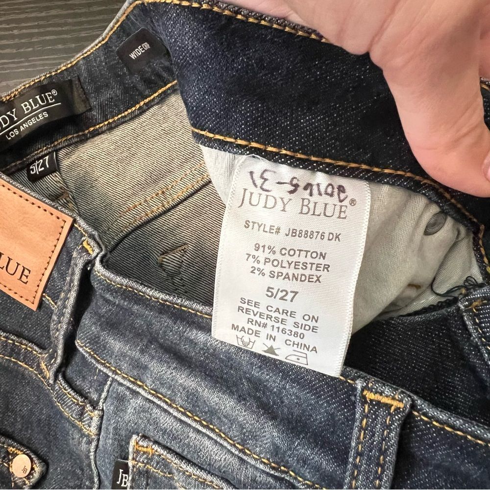 Judy Blue Wide Leg Crop Jeans Dark Wash 5/27 Women’s‎ - Picture 8 of 11